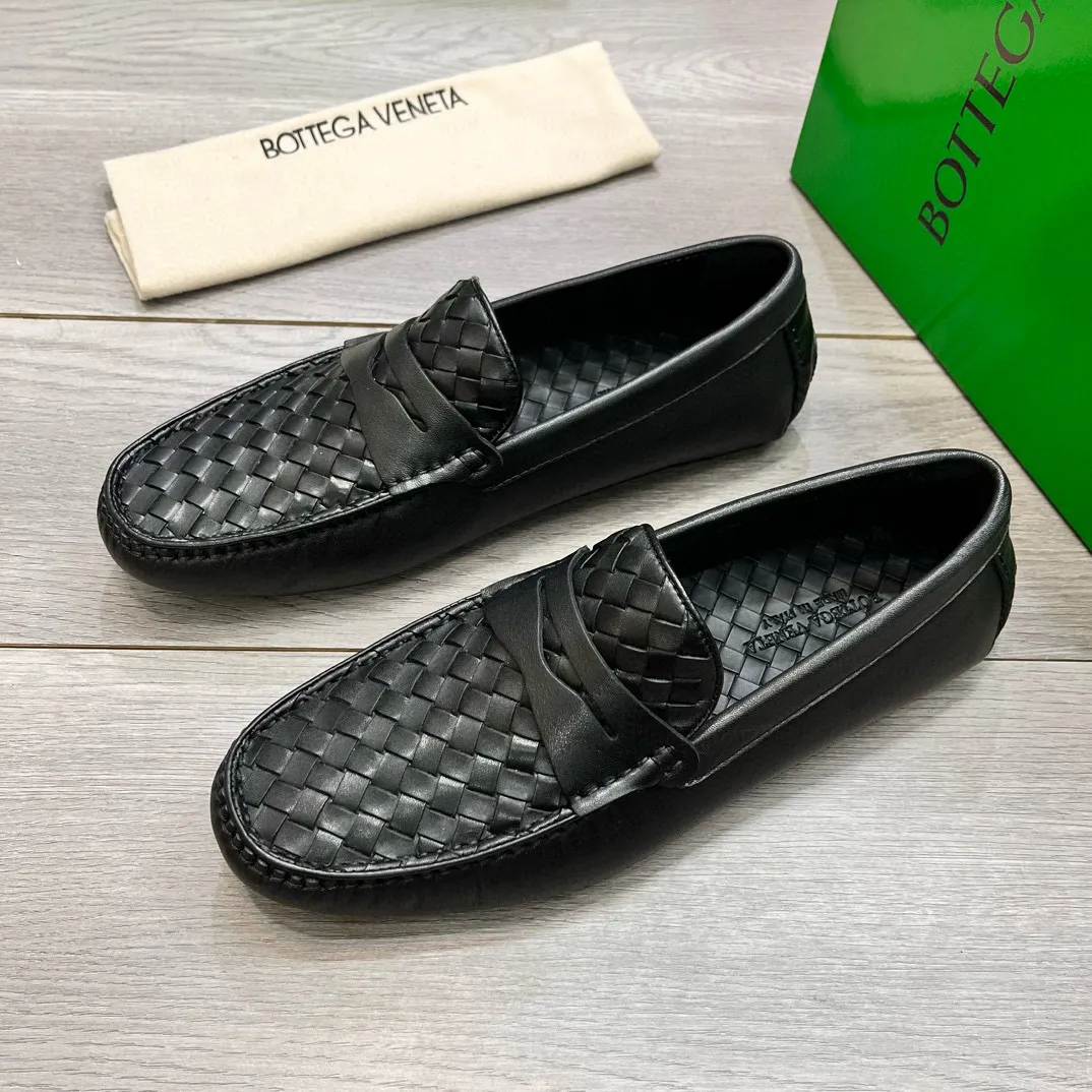 Factory price: 400💰BV new men's shoes original replica👉👉High-end men's casual beanie shoes/💞driving shoes! 🔊Upper imported cowhide woven, ☑️Sheepskin lining, one-step design, light and smart ☮☮Suitable for all kinds of travel, exclusive new style, real shot, size 38-44, (45 can be customized)